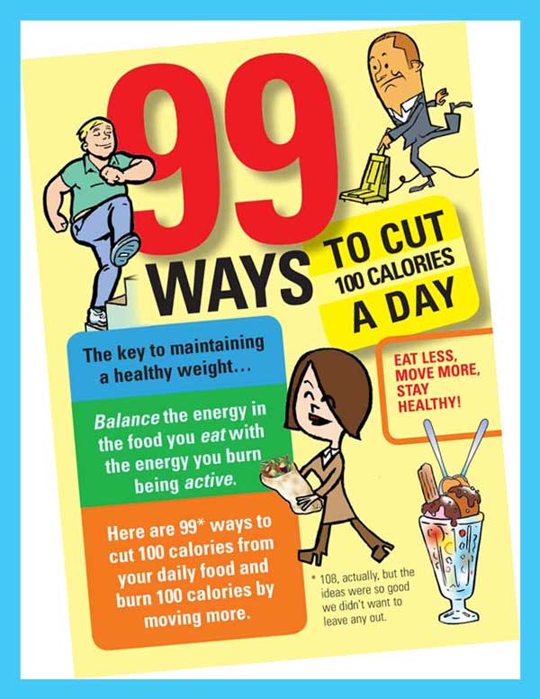 99 WAYS TO CUT 100 CALORIES LEAFLET - leaflets