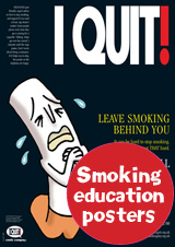 Smoking cessation and tobacco education posters 